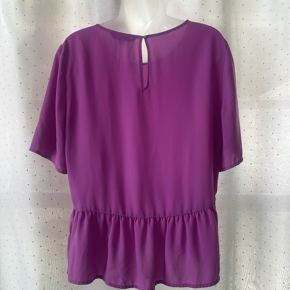 Lavender Banana Republic Peplum Top - Picture 2 of 3
